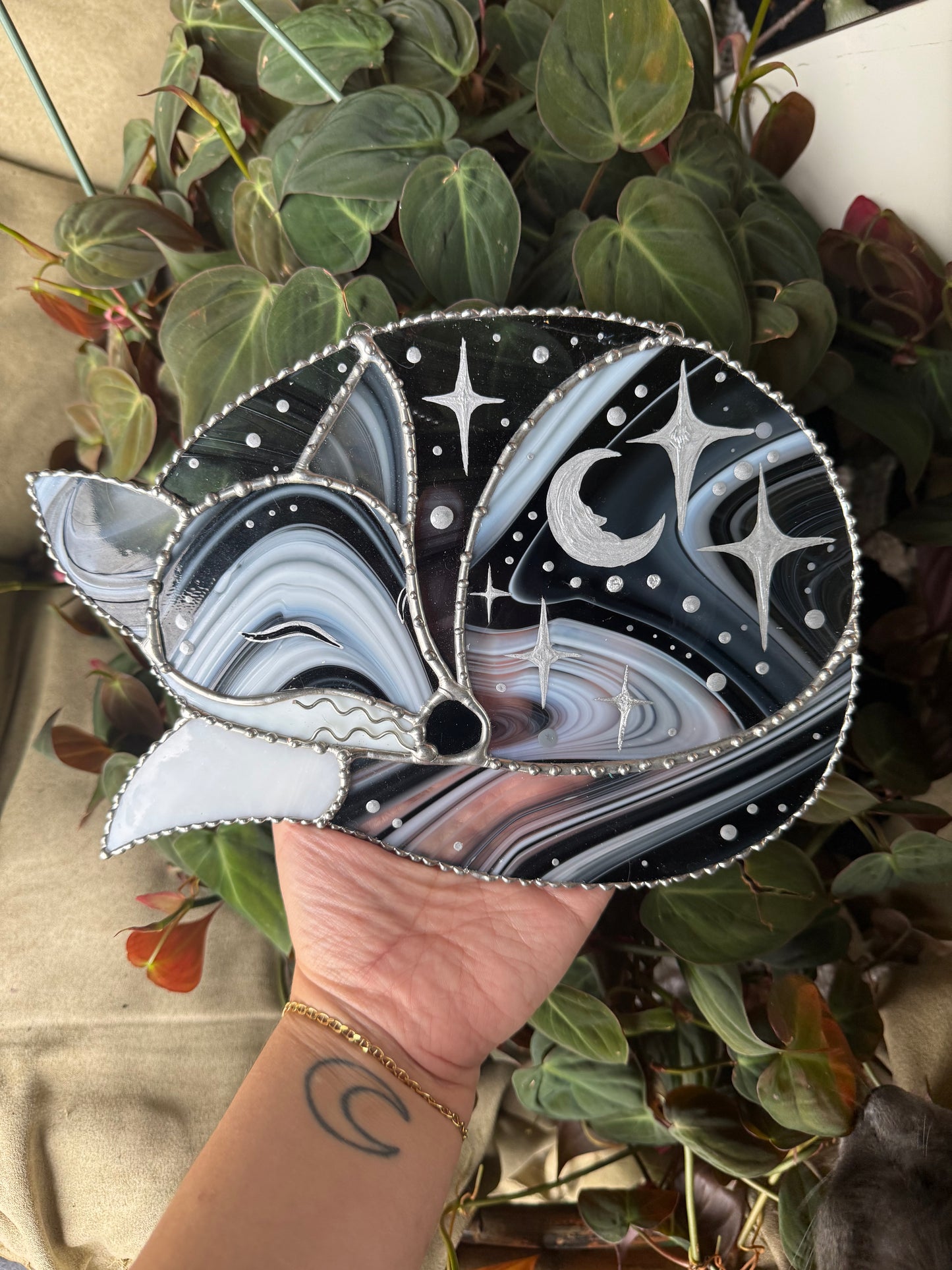 Cosmo the Fox Stained Glass Suncatcher