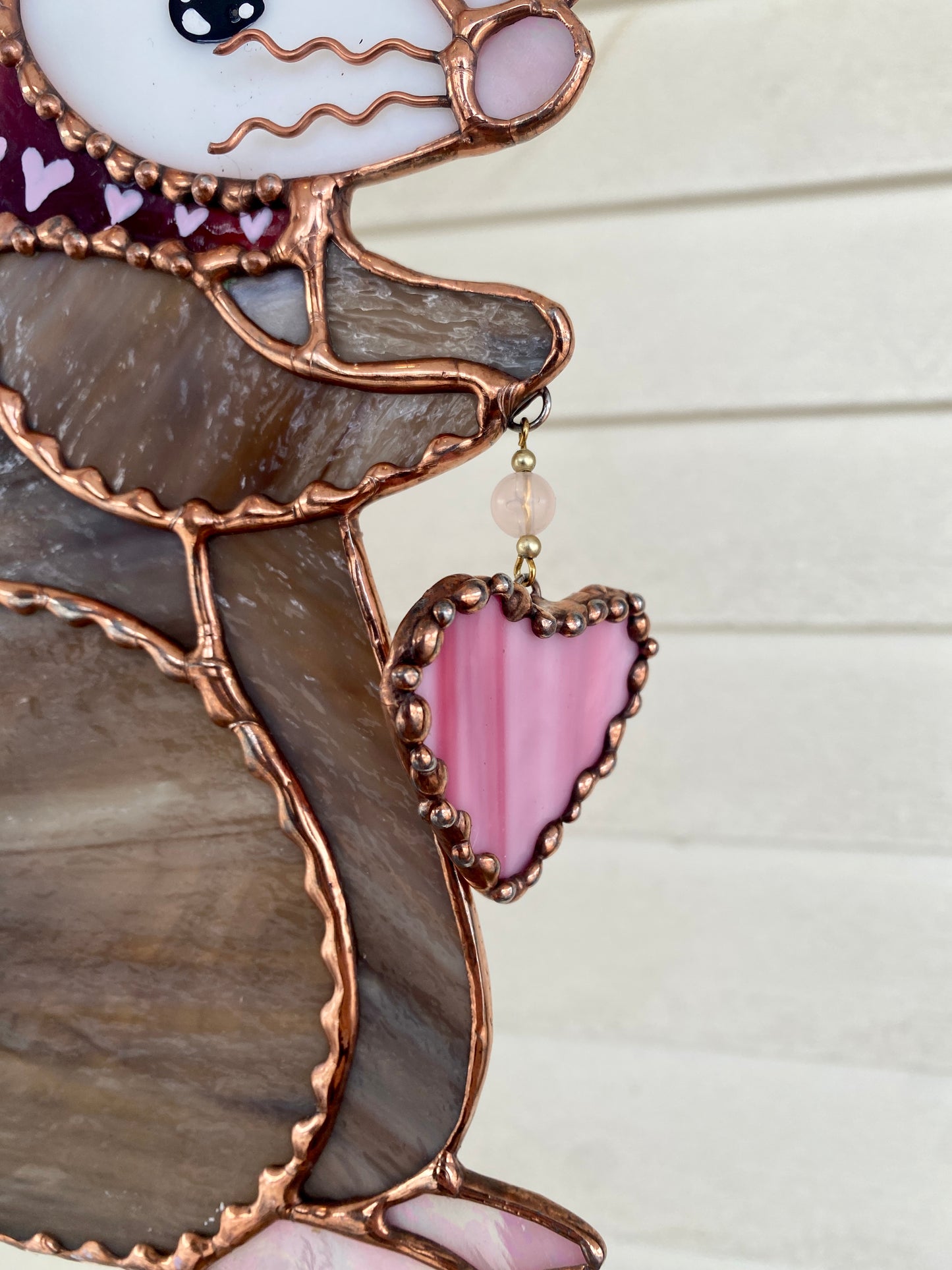 Lovely Wizard Opossum Stained Glass Suncatcher