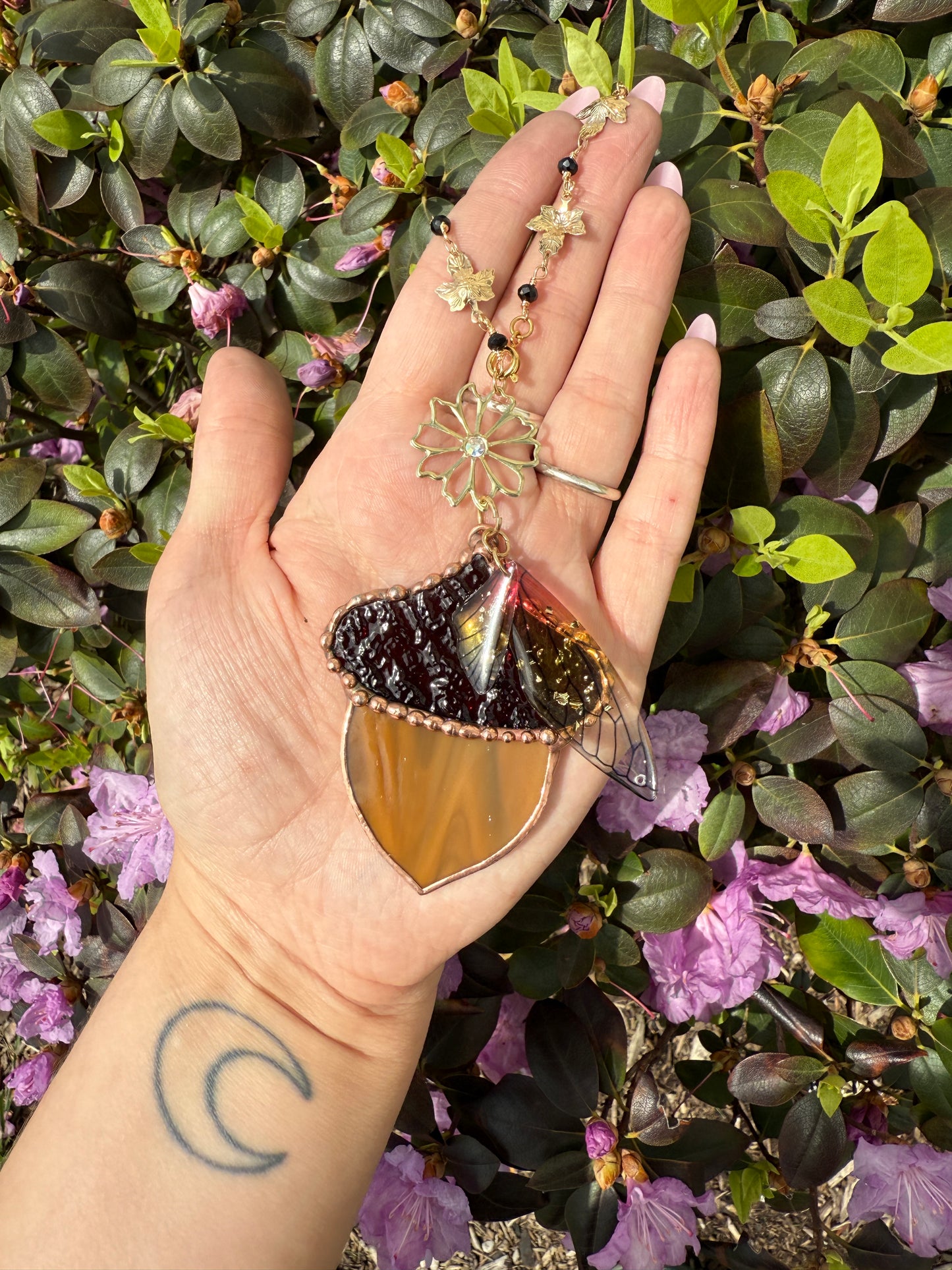 Fairy Flower Star Acorn Rear View Mirror Hanger