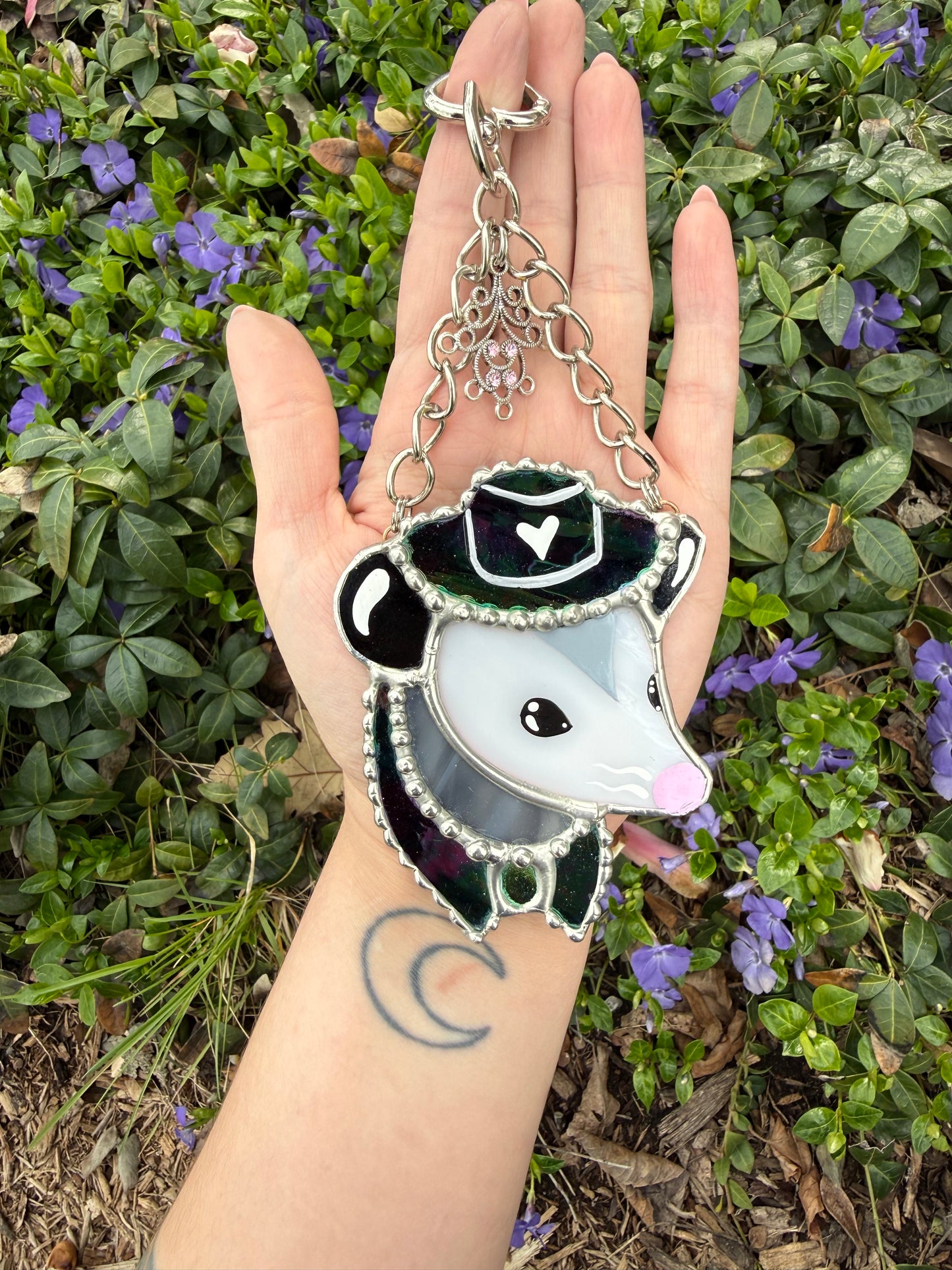 Green/Purple Cowboy Purse Opossum