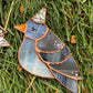 Tinfoil Hat Pigeon Stained Glass Planter Stake