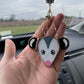 Ornate Opossum Stained Glass Car Charm