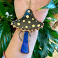 Blue Mushroom Stained Glass Ornament
