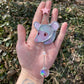 Pink Star Rat Stained Glass Charm