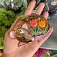 Mini Brown Tulip Rat Stained Glass Ornament