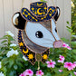 Celestial Cowboy Opossum Stained Glass Suncatcher