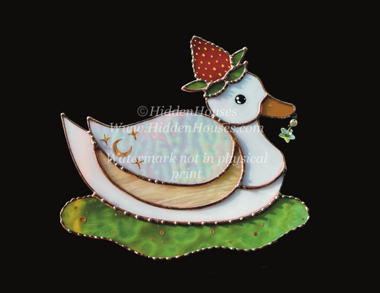 Strawberry Duck Art Print