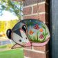 Sleepy Mushroom Bunch Opossum Mini Stained Glass Suncatcher