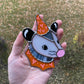 Orange Lovely Opossum Mini Stained Glass Suncatcher