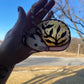 Black Foliage Opossum Stained Glass Ornament