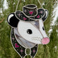 Black Heart Cowboy Opossum Stained Glass