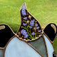Lavender Wizard Opossum Stained Glass Suncatcher