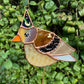 Wizard Sparrow Stained Glass Planter Stake