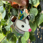 Dichroic Party Opossum Stained Glass Ornament