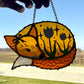 White Tulip Fox Mini Stained Glass Suncatcher