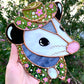 Midsummer Cowboy Opossum Stained Glass Suncatcher