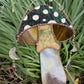 Forest Green Mushroom Stained Glass Suncatcher