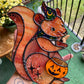 Trick-or-Treat Squirrel Stained Glass Suncatcher