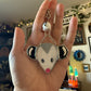 Silver Ghost Opossum Car Charm