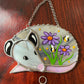 Sleepy Daisy Opossum Stained Glass Mini