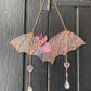Bubblegum Bat Stained Glass Suncatcher