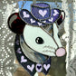 Purple Heart Cowboy Opossum Stained Glass