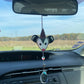 Purple Opossum Stained Glass Charm