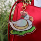 Strawberry Duck Holographic Acrylic Bag Charm