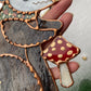 Mushroom Wizard Opossum Stained Glass Suncatcher