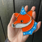 Blue Wizard Fox Mini Stained Glass Suncatcher