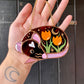 Brown Tulip Rat Stained Glass Ornament