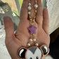 Purple Star Opossum Stained Glass Car Charm