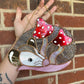 Mushroom Opossum Stained Glass Suncatcher