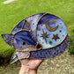 Large Celestial Purple Fox Stained Glass Suncatcher