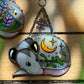 Sleepy Moon and Vine Opossum Stained Glass Mini