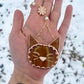 Orange Cat Stained Glass Charm