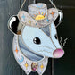 Pastel Celestial Cowboy Opossum Stained Glass
