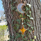 Small Iridescent and Gold Sun and Moon Suncatcher