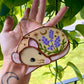 Mini Tan Lavender Rat Stained Glass Ornament