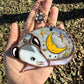 Sleepy Gold Moon Opossum Stained Glass Mini