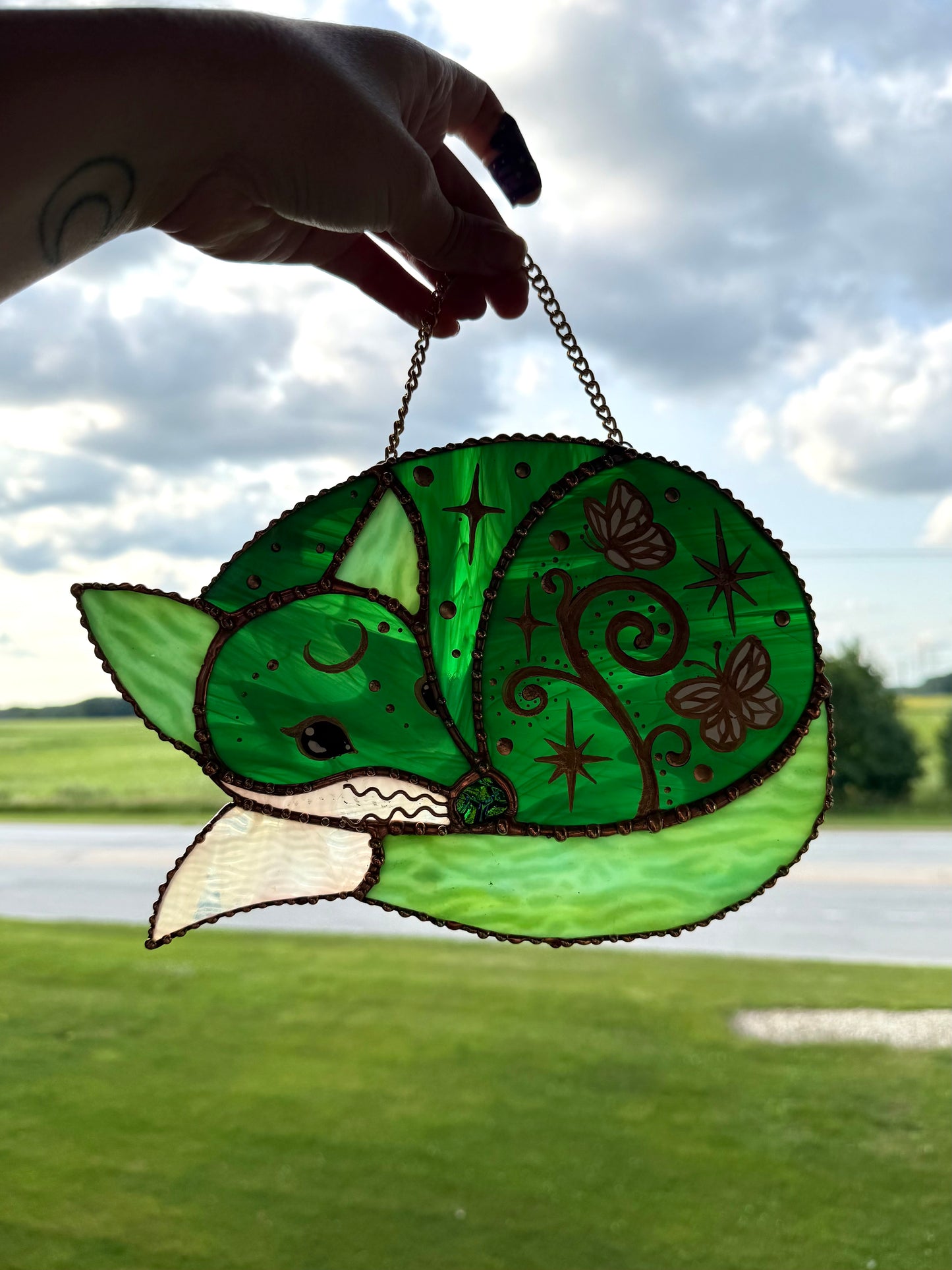 Fern the Fox Stained Glass Suncatcher