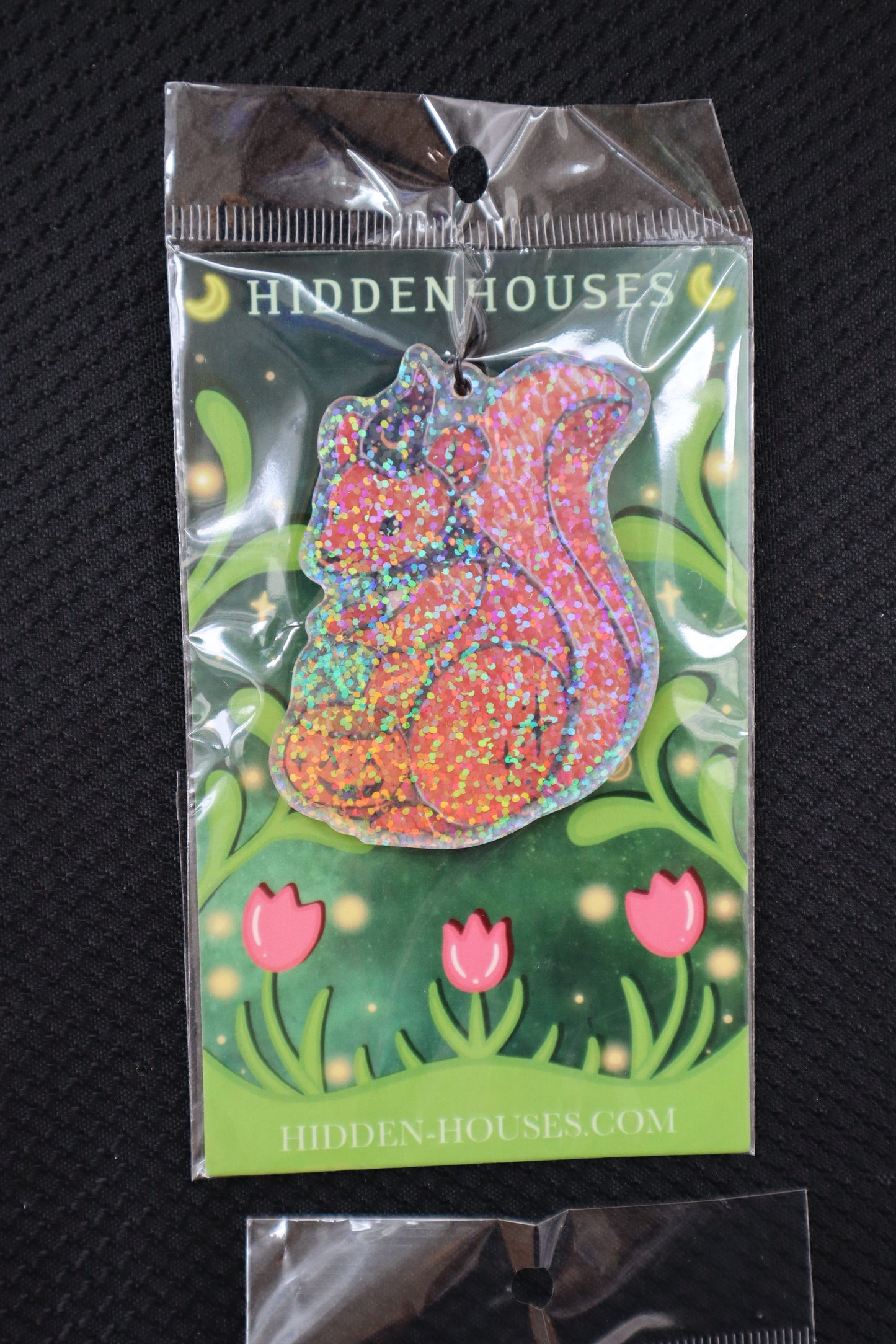 Trick-or-Treat Squirrel Holographic Acrylic Bag Charm