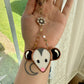 Gold Opossum Stained Glass Car Charm