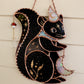 Moon Squirrel Wizard Stained Glass Suncatcher