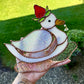 Iridescent Strawberry Duck Stained Glass Suncatcher