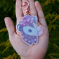 Pink Pony Opossum Holographic Acrylic Bag Charm