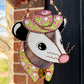 Green Tulip Stained Glass Opossum