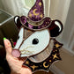 Deep Purple Witch Opossum Stained Glass Suncatcher