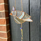 Wizard Pigeon Stained Glass Suncatcher