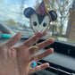 Pink Opossum Stained Glass Charm